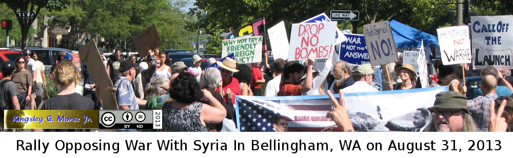 Rally opposing war with Syria