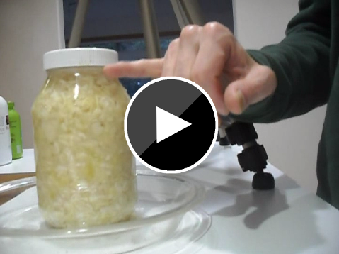 I found a way to ferment home made sauerkraut without mold or risking an explosion from built up gas.